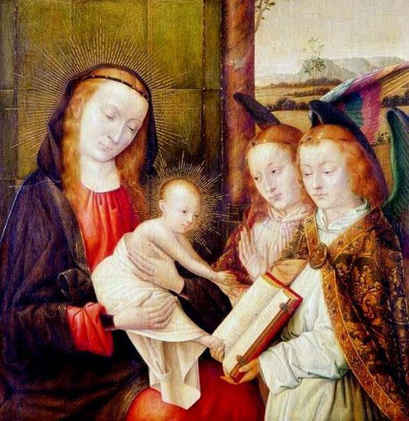 Jan provoost Madonna and Child with two angels Germany oil painting art